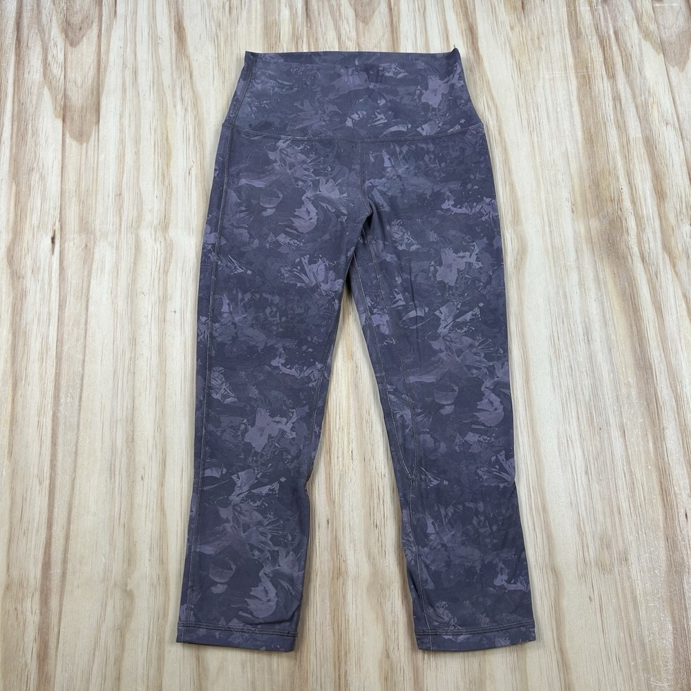 Lululemon W6BG2S Align Crop 21" Women's Size 6 Rejuvenate Dark Chrome Multi